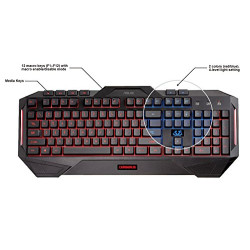 Asus Cerberus LED Backlit Red / Blue USB Gaming Keyboard Asus Cerberus LED Backlit Red / Blue USB Gaming Keyboard