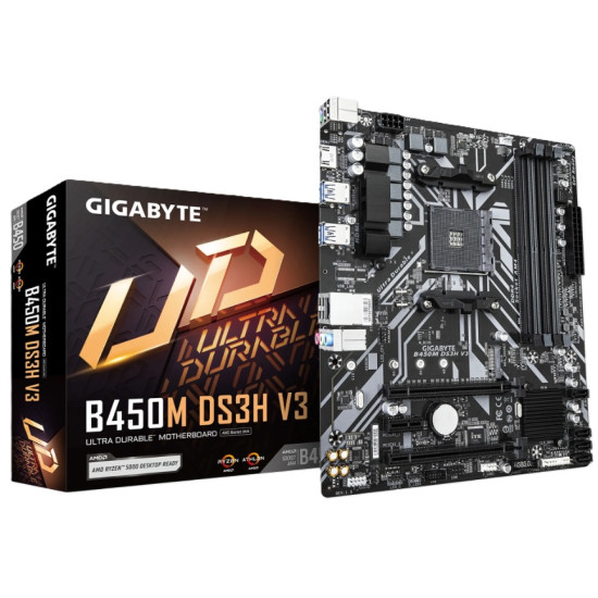 GIGABYTE B450M DS3H V3 AM4 AMD B450 Micro ATX AMD Motherboard